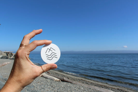 Mountains and Waves Sticker
